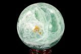 Polished Green Fluorite Sphere - Mexico #153369-1